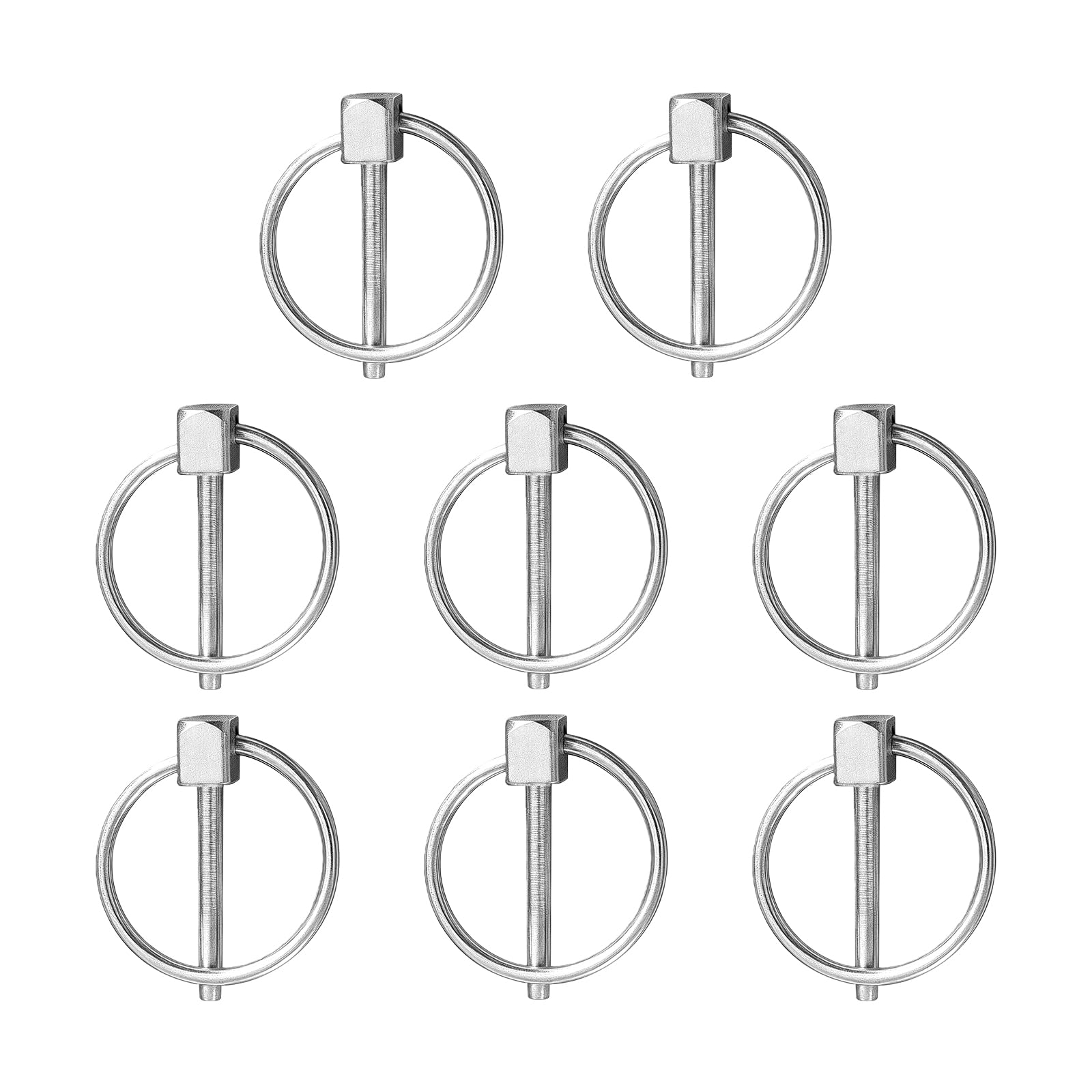Veltros B 8Pcs Stainless Steel Round Pins Heavy Duty Tractors Linch Pin Clips Retaining Fasteners Lynches Linch Pins Retaining