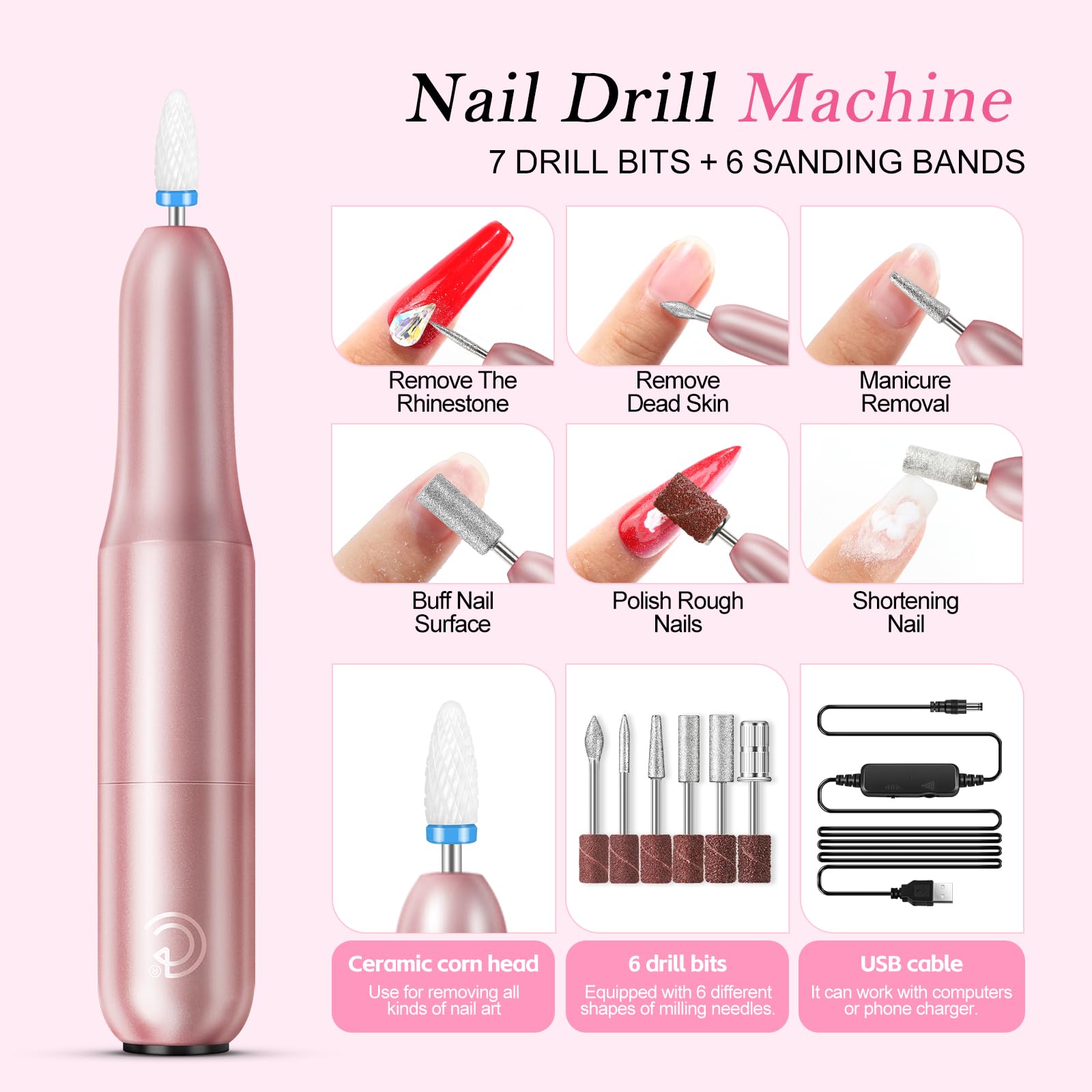 PEACECOLOR Kit Acrylique Ongles Avec Fraises à ongles électriques Lampe à Ongles, 28 Couleurs Poudre Acrylique pour Ongles Liquide Acrylique, Extensions D'Ongles En Gel Acrylique