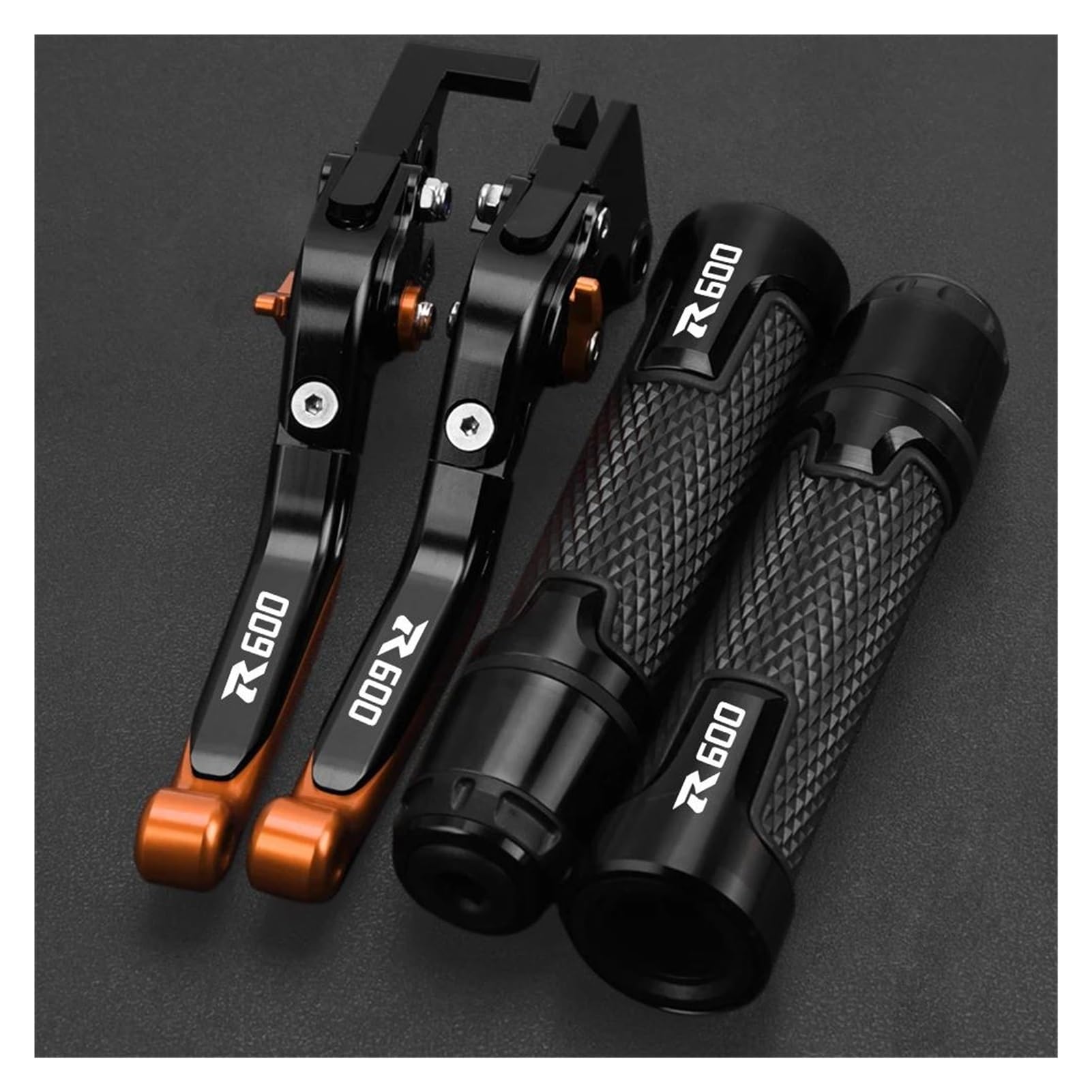 AOBEYO Motorcycle Control Levers Brake Clutch Levers for Suzuki GSX-R600 GSXR 600 1992-1993 Handlebar Grips(9)