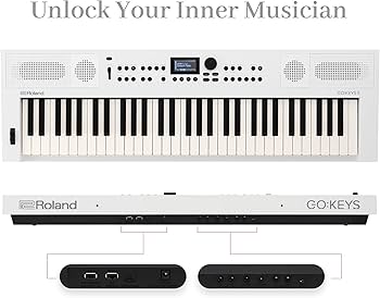 Amazon.com: Roland GO:KEYS 5 White Music Creation Keyboard Bundle