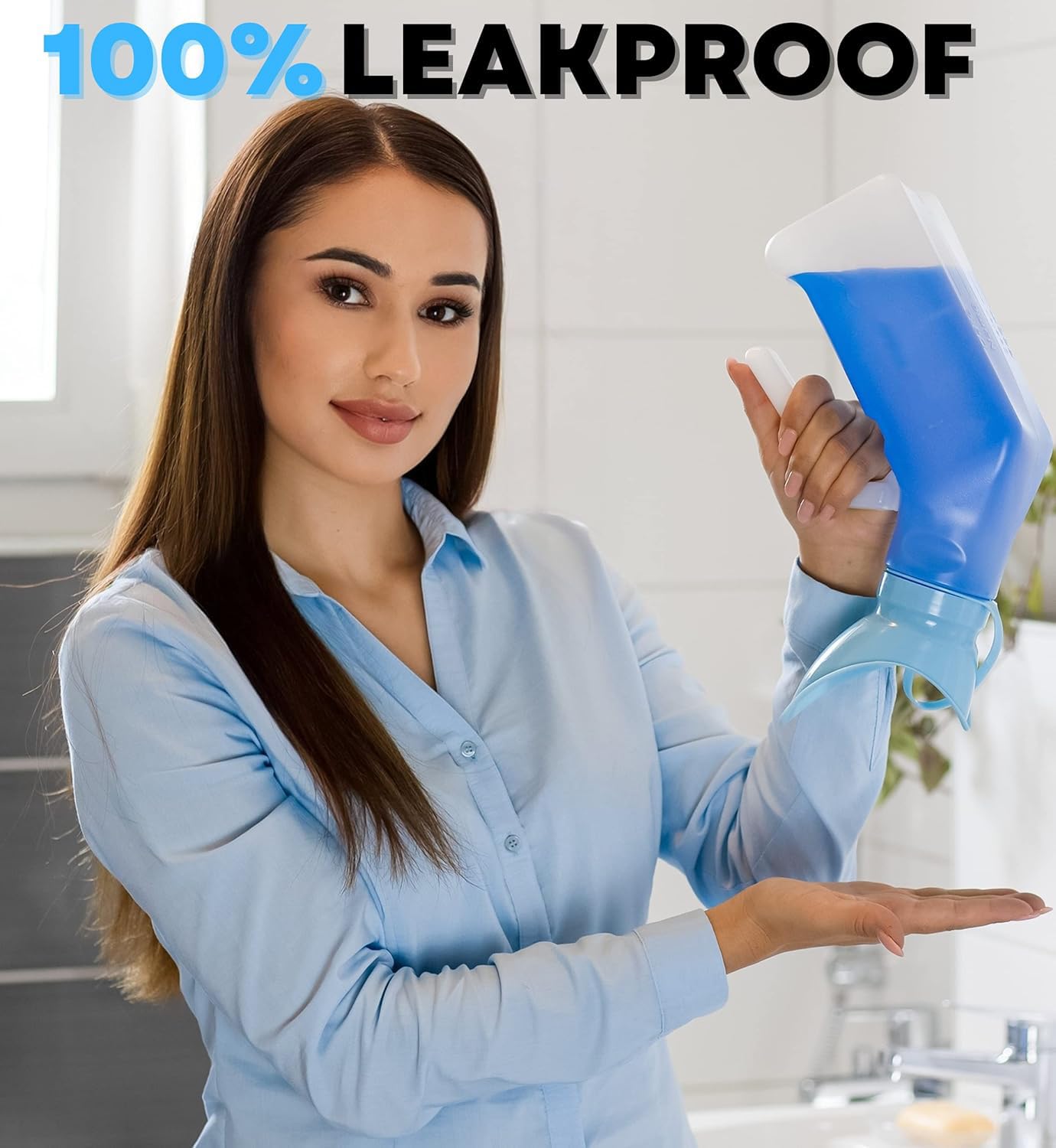 CUREPACK Female Urinal Spill Proof 1000 ml Urinal for Women & Men - Pee Funnel - Unisex Bed Pan - Portable Urinals for Women - Sturdy Female Urination Device for Car Travel, Road Trip Essentials - Image 2 thumbnail