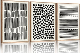 12 Unusual Wall Decor Ideas for Creative Unique Interiors 96 KAIRNE 3Pcs Black and White Boho Framed Canvas Wall Art Set, Minimalist ...