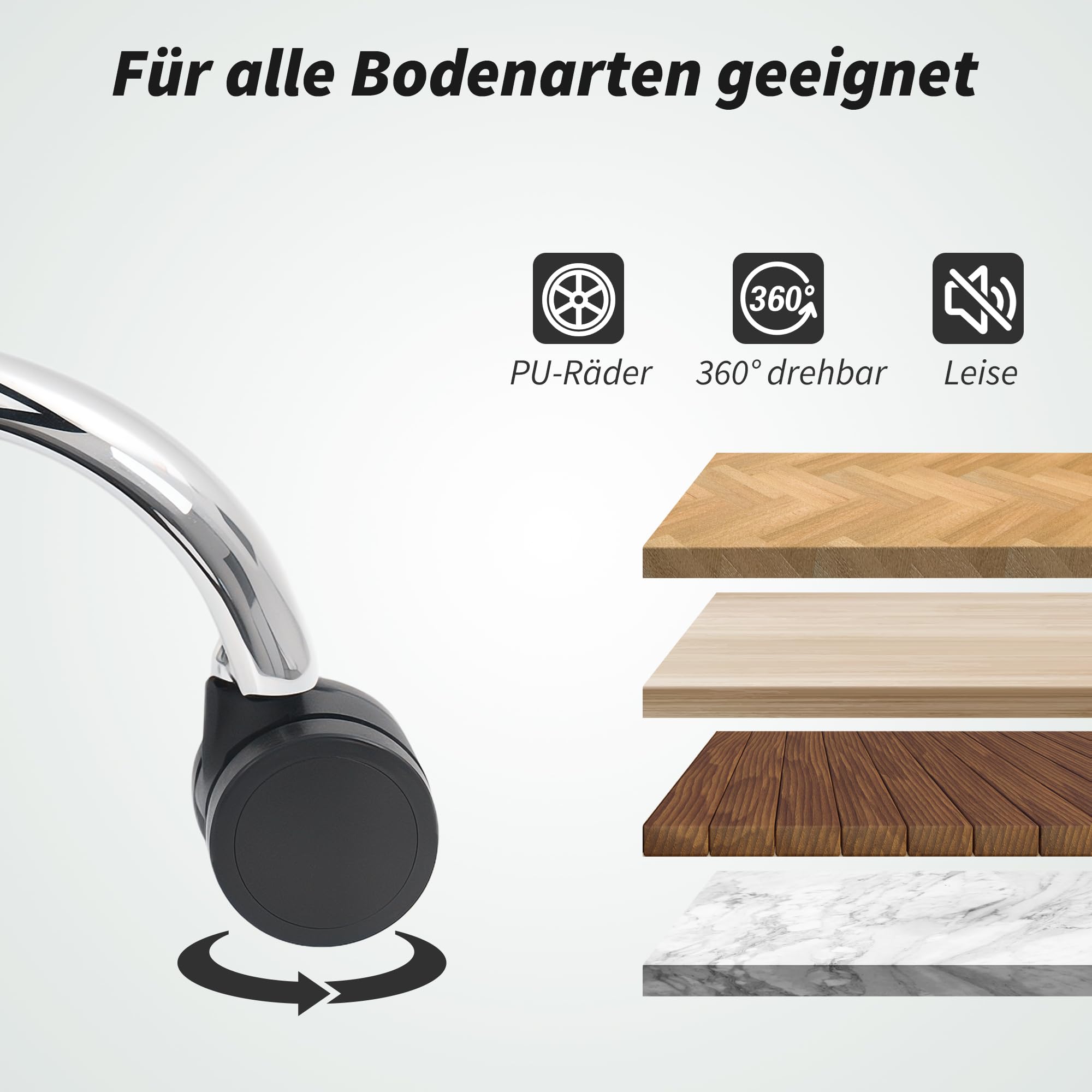 HOMCOM Bürostuhl mit Hoher Rückenlehne Wippfunktion PU-Leder Anthrazitgrau | Ergonomischer Chefsessel, Höhenverstellbarer Gepolsterter Computerstuhl, Kopfstütze, Drehbare Räder