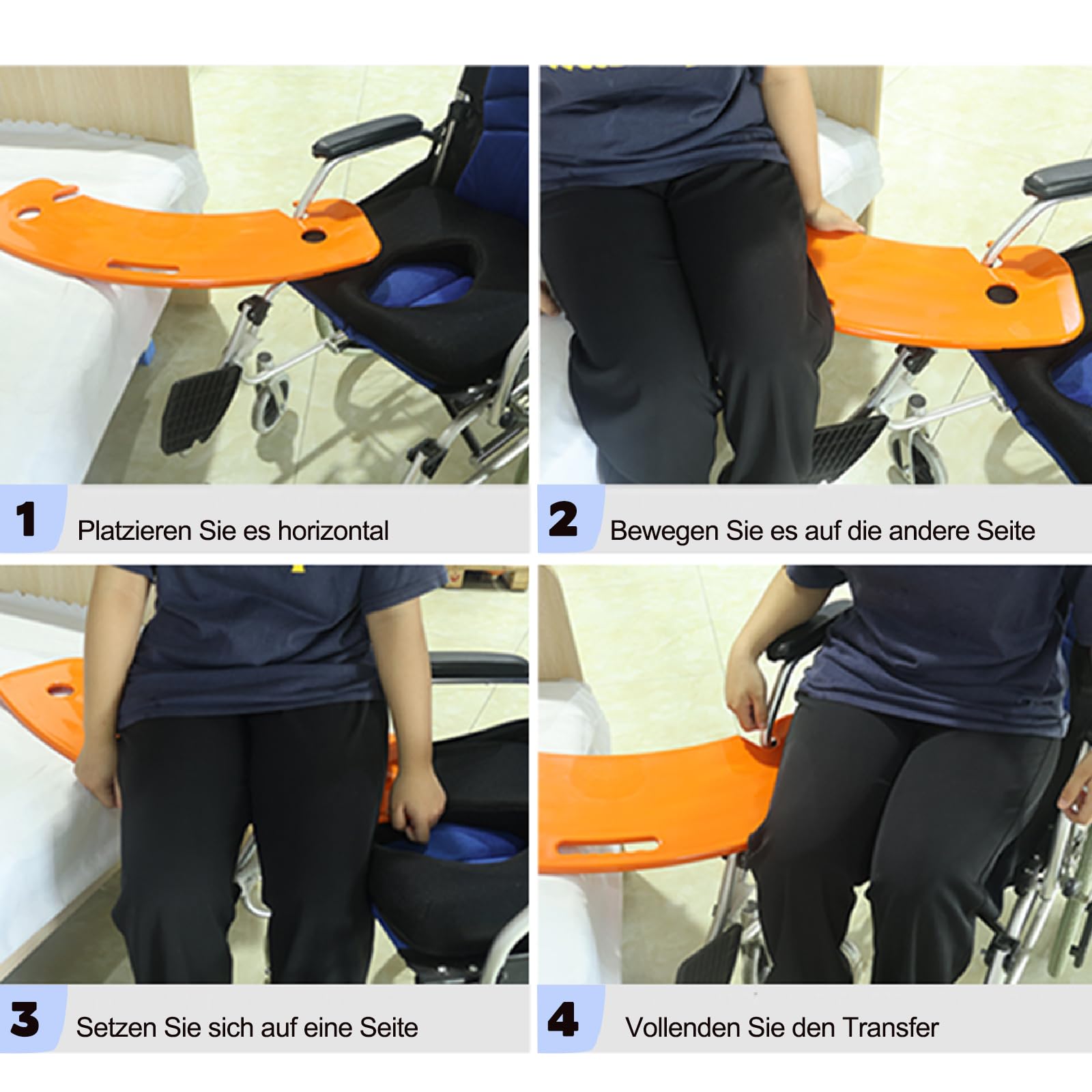 Rutschbrett für Rollstuhlfahrer Patientenlifter Rutschbrett, Transferbrett, Transfer von Patienten oder Handica aus dem Rollstuhl ins Bett,in die Toilette,in die Badewanne (Blau)