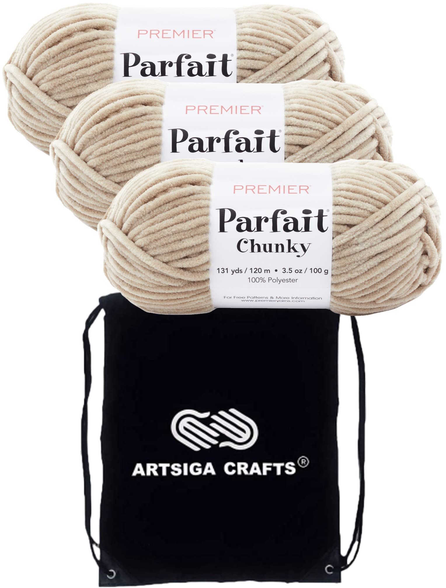 Fil Premier Yarns Parfait Chunky Toffee 1150-16 pelote grosse laine chenille pour crochet