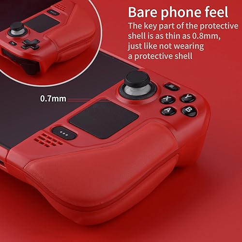 Miniatura 6 de UYIYE Funda protectora para Steam Deck - Funda Kickstand para Steam Deck- Accesorios fiables para Steam Deck Rojo