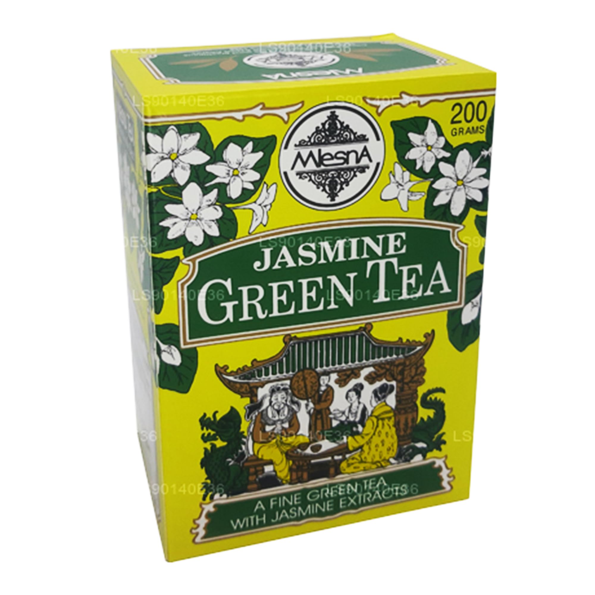 Mlesna Jasmine Flavored Green Tea Loose Tea 200g - Pure Ceylon Finest Green Tea With Jasmine Extracts Tea Box 7 oz