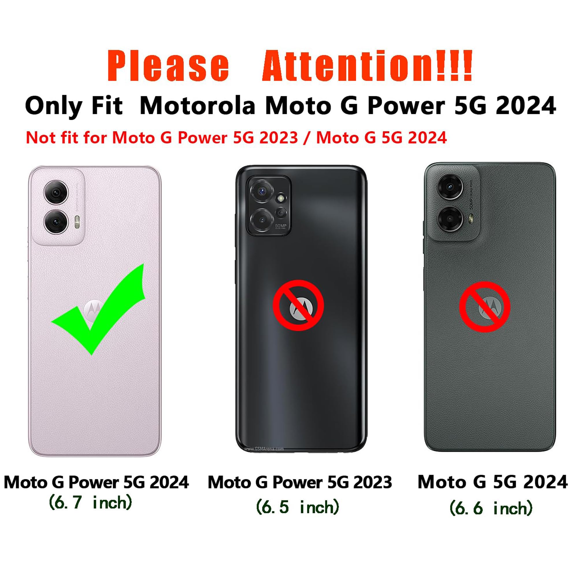 Funda para Motorola G Power 5G 2024 con 1 protector de pantalla HD y cubierta de cámara deslizante [grado militar], funda protectora resistente a prueba de golpes para Moto G Power 5G 2024
