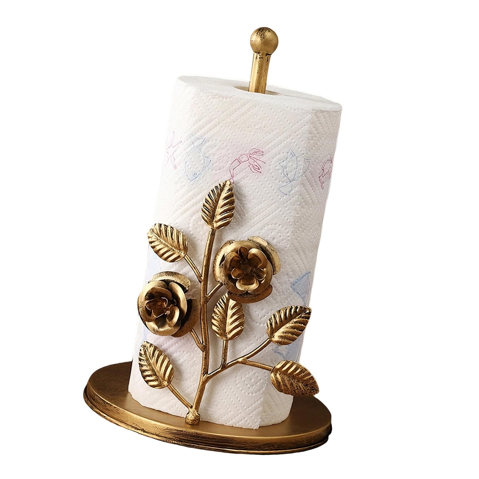Modern Iron Tissue Holder Freestanding Towel Brackets Not Installation Required Easy Assembly Rusts Proof for Homes Decors Rusts Proof Holder