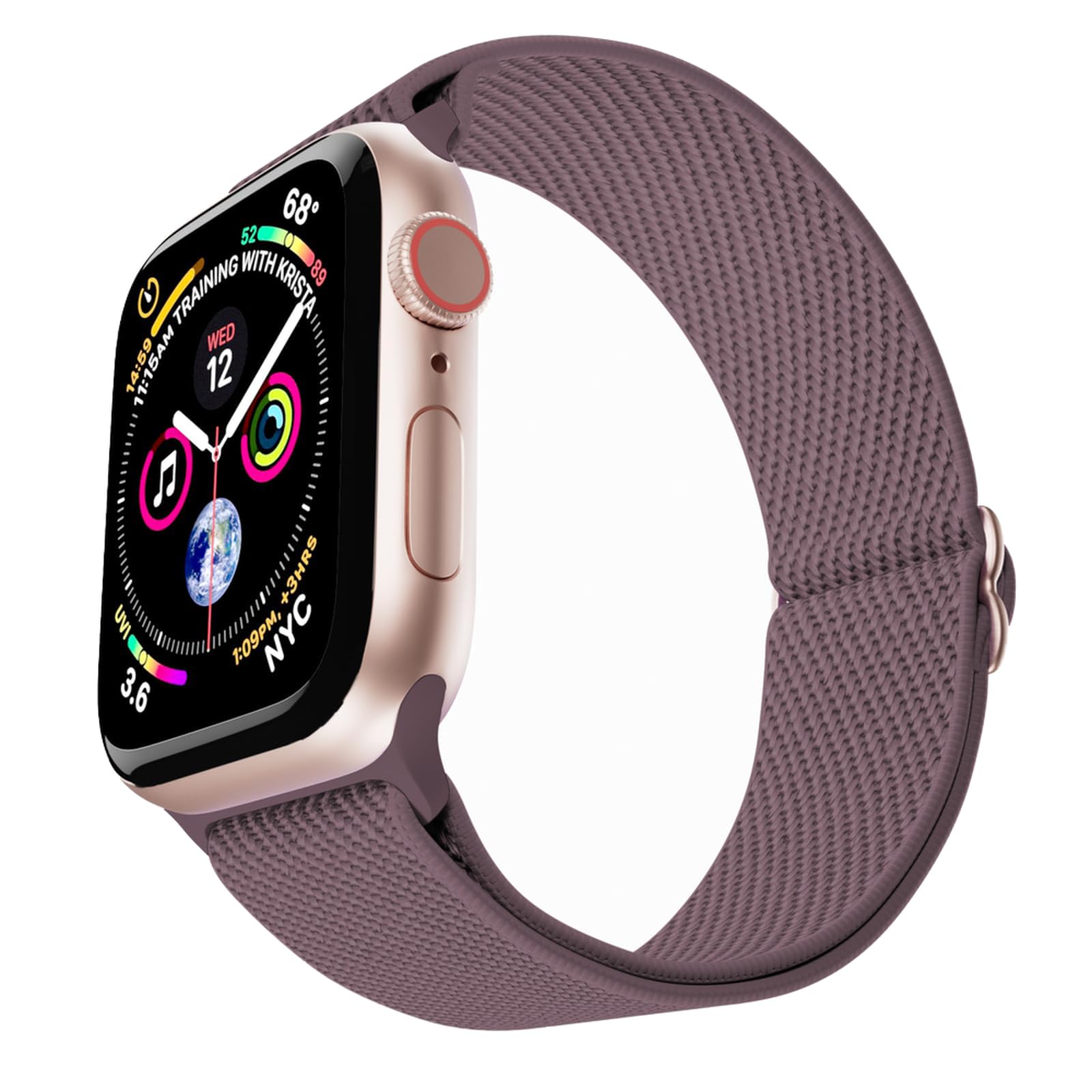 Elastic Nylon Watch Band for Apple Watch Ultra/Series 8/7/6/5/4/3/2/1 / SE(gen 1/2), Adjustable Stretchy Sport Solo Straps Wristband for iWatch Women Men