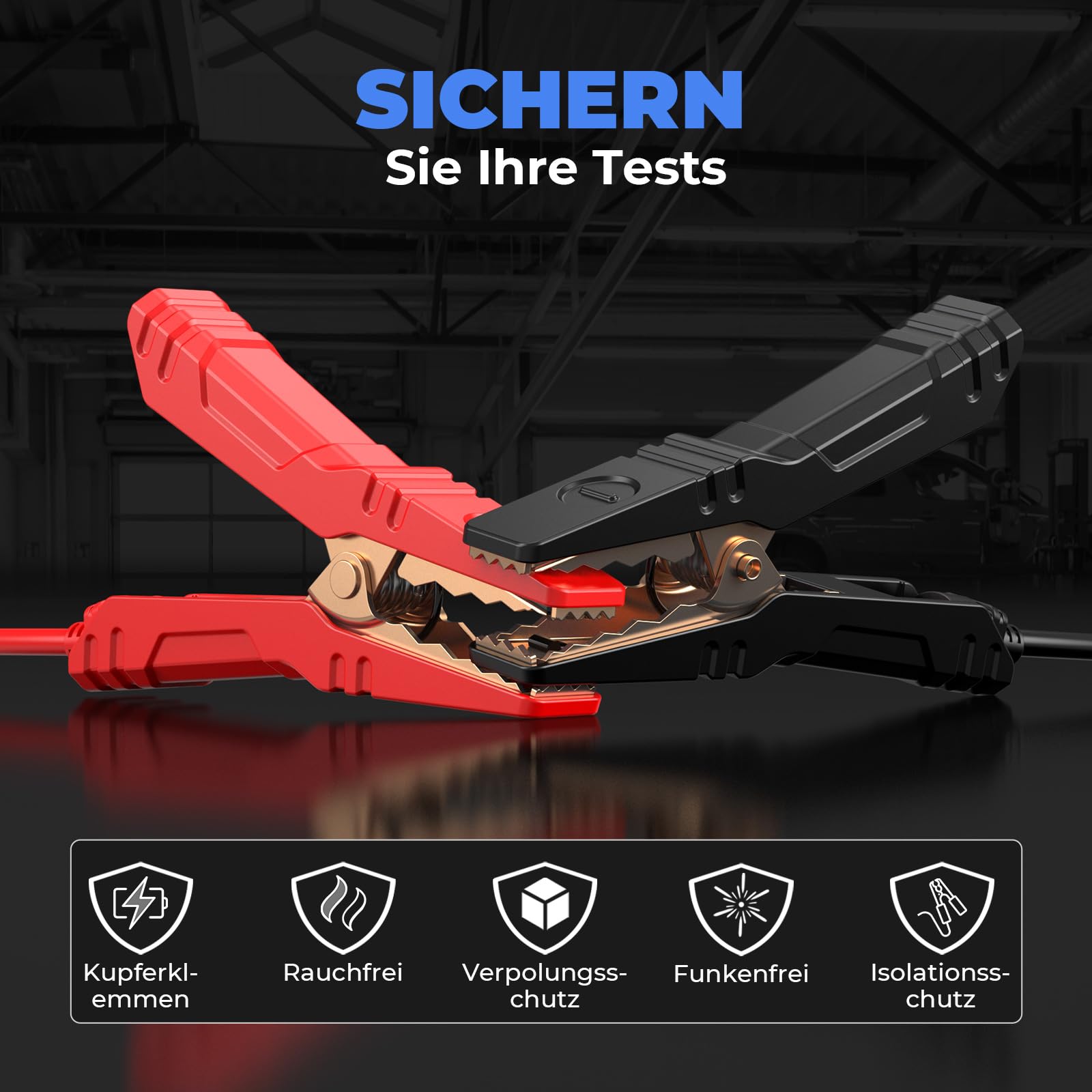 TOPDON BT600 Autobatterietester, Batterietester KFZ 12V 24V, 100-2000 CCA Starttester Autobatterie Tester, 3.5 Zoll Farbbildschirm, 1,8m Kabel, Berichte in Echtzeit Gedruckt, für Heimwerker und Profis