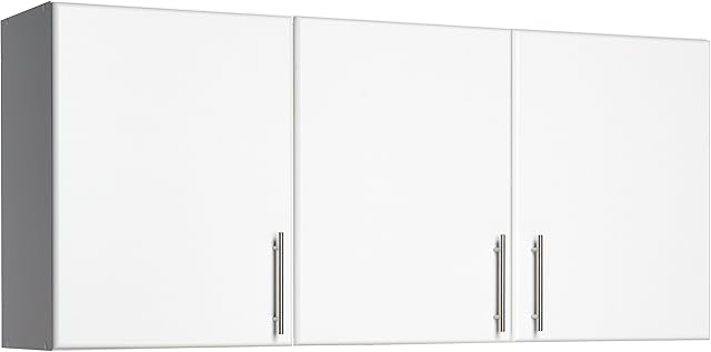 Prepac Elite 3 Door Wall Mounted Storage Cabinet, 54" W x 24" H x 12" D, White