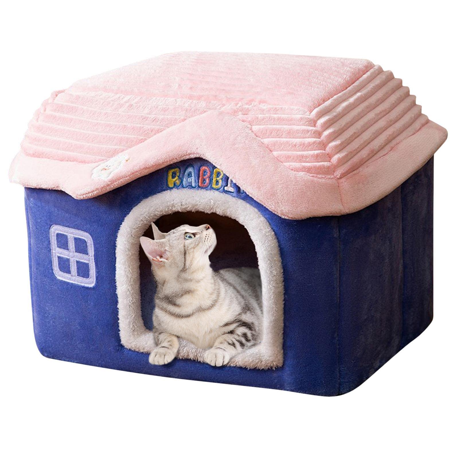 Katten Slaaphol Voor Kittens - Wasbaar Zacht Warm Nest - Afgesloten Wasbaar Kattenhuis Bed - Voor Puppy En Kleine Huisdieren Binnen En Buiten Gebruik In Thuis Tijdens Winter Slaap Katten Slaaphol Voor Kittens - Wasbaar Zacht Warm Nest - Afgesloten Wasbaar Kattenhuis Bed - Voor Puppy En Kleine Huisdieren Binnen En Buiten Gebruik In Thuis Tijdens Winter Slaap
