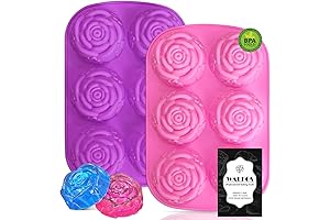 Walfos Silicone Rose Mold - 2 Pcs X Large Rose Flower Ice Cube Mold