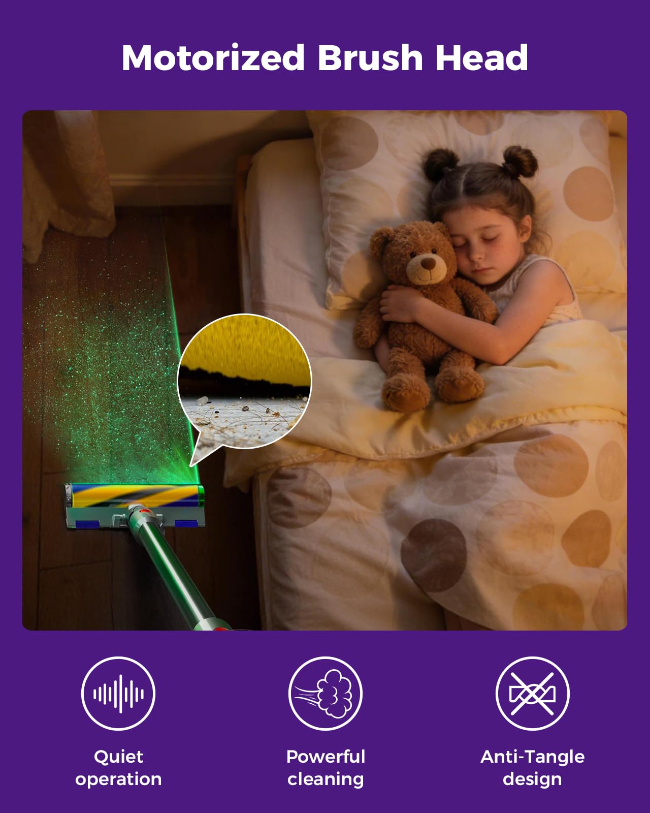 V12 szczotka elektryczna do Dyson V12 Detect Slim/Digital Slim, części zamienne do twardych podłóg z wykrywaniem kurzu (zielone światło), akcesoria do odkurzacza Dyson V12/Digital Slim