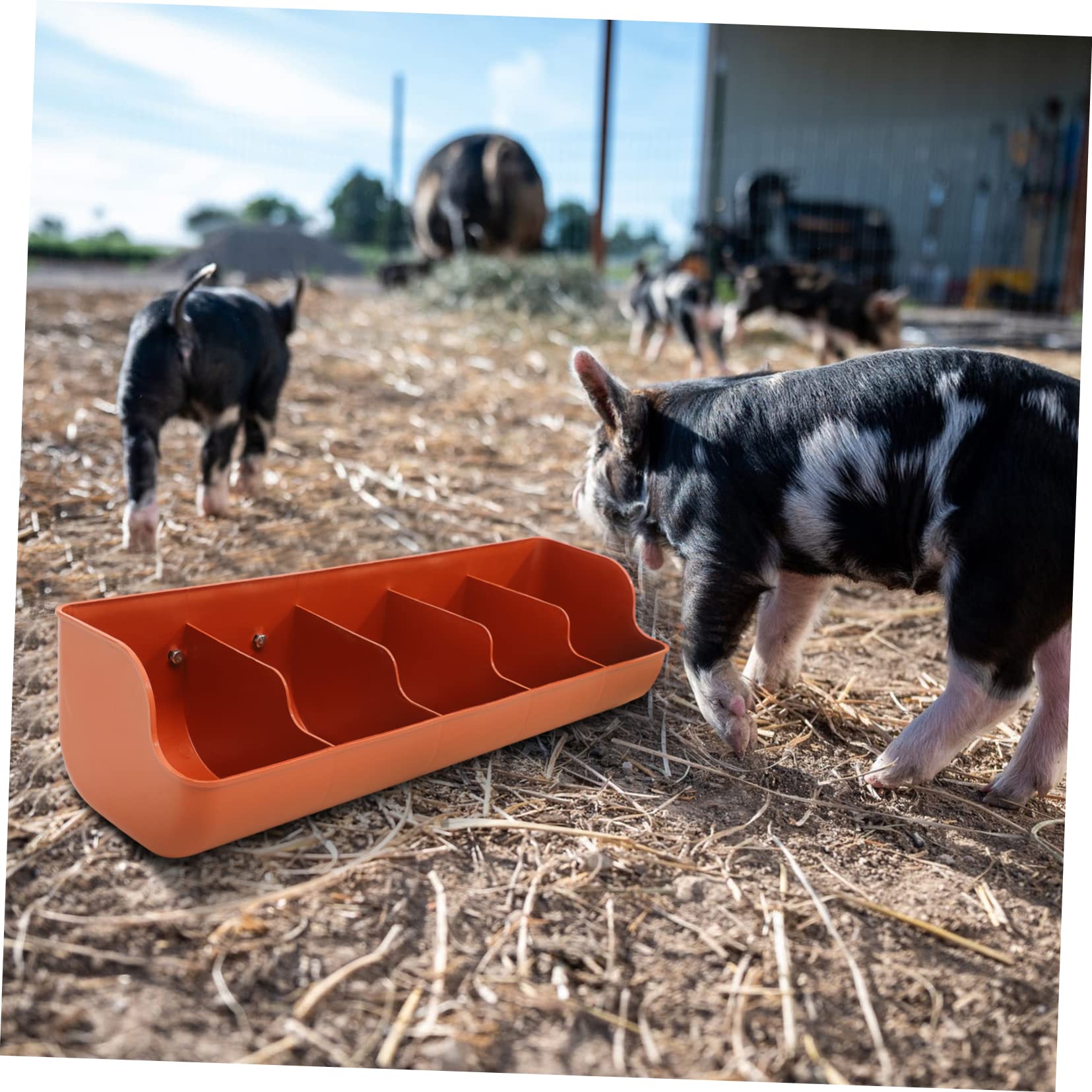 Healeved Abrevadero Valla Colgante Comedero para Ganado Comedero para Cabras Cuencos De Agua De Ovejas De Granja Alimentador De Valla con Clips Plato El Plastico Automático Botella De Agua