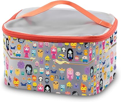 PXTIDY Adventure Cartoon Makeup Bag Classic Cartoon Characters Travel Toiletry Organizer Bag Anime Lover Gift