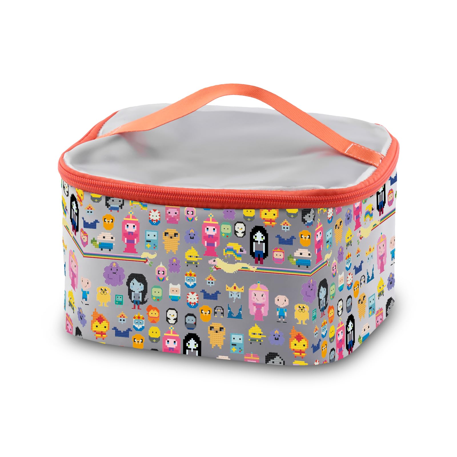 PXTIDY Adventure Cartoon Time Makeup Bag Classic Cartoon Characters Travel Toiletry Organizer Bag Anime Lover Gift