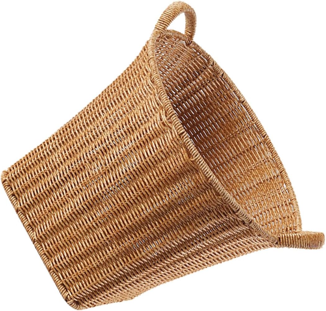 Milisten Simulation Rattan Storage Basket Rustic Organizing Woven Basket for Flower Arranging Home and Miscellaneous Items Lightweight and Versatile Design Light