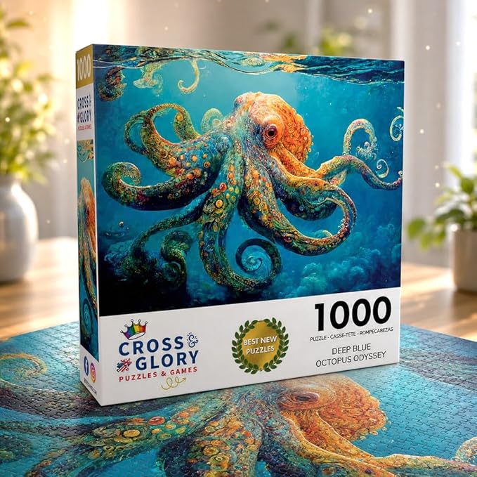 Rompecabezas 1000 Piezas Pulpo Oceánico 20x27 pulgadas miniatura 3