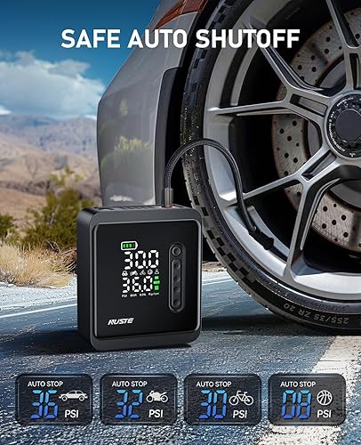 Miniatura 3 de Inflador de neumáticos, compresor de aire portátil, bomba de aire inalámbrica de 150 PSI para neumáticos de automóvil, batería 3 veces más rápida y