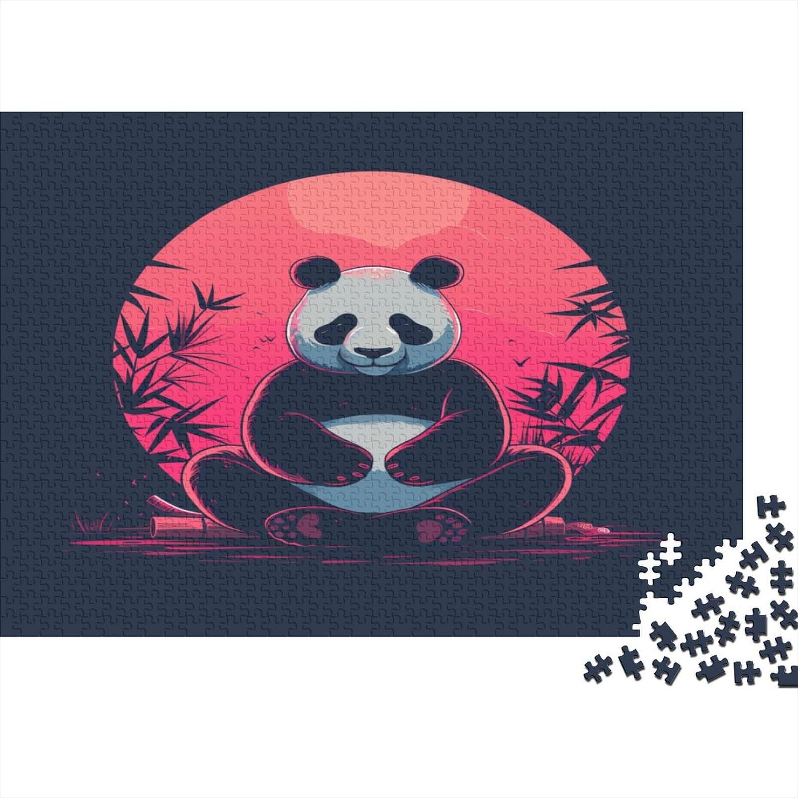 Puzzle Panda Puzzle 1000 elementów, puzzle dla dorosłych, puzzle - wysokiej jakości nadruk 1000 sztuk (75 x 50 cm)