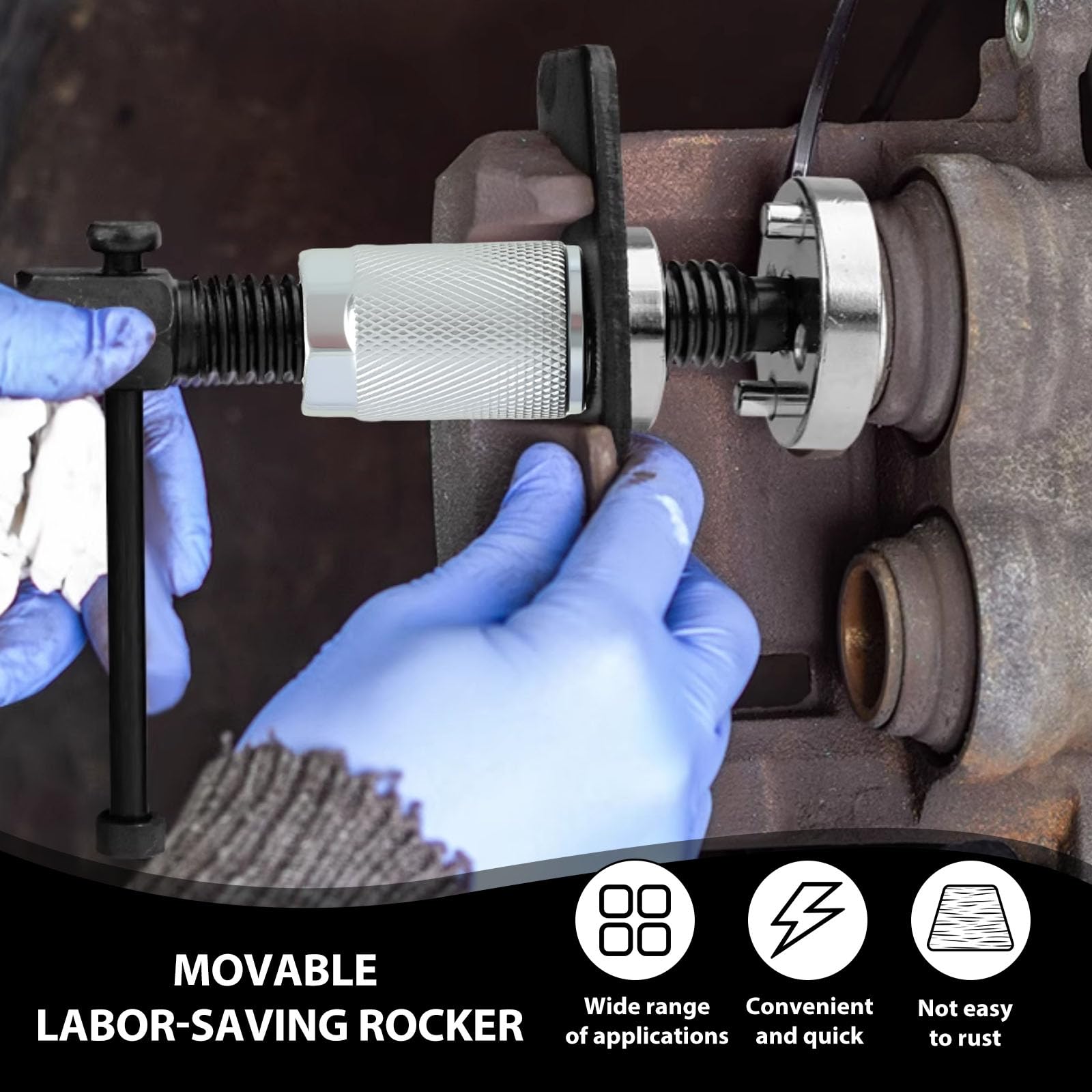 3 PCS Set di Strumenti per il Ripristino del Pistone del Freno, Kit di Arretramento del Caliper in Acciaio al Vanadio, pinza pneumatica a pistone del freno, Utensile per Cambi di Freno per Auto e Moto