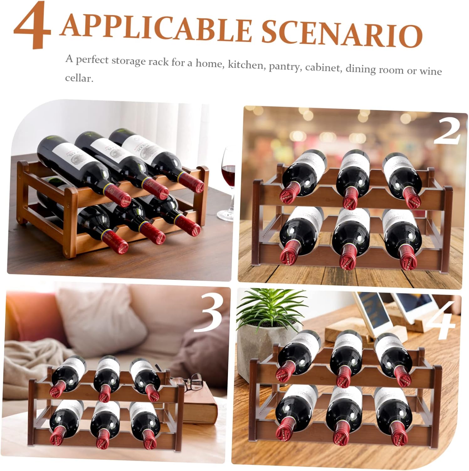 Countertop Double Layer Wine Rack Stylish Wine Display Holder for Home Kitchen and Bar Storage for Bottles Space-Saving Design