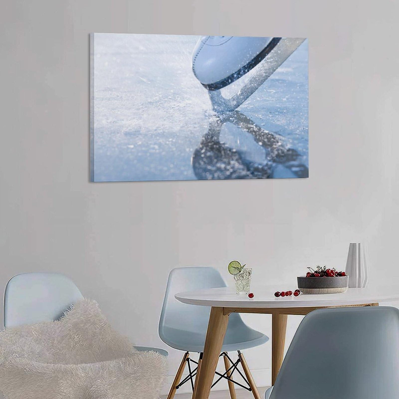 Impression sur toile de sports de patinage artistique, affiche d'art mural pour chambre à coucher, salon, bureau, dortoir, cadeau, 30 x 45 cm