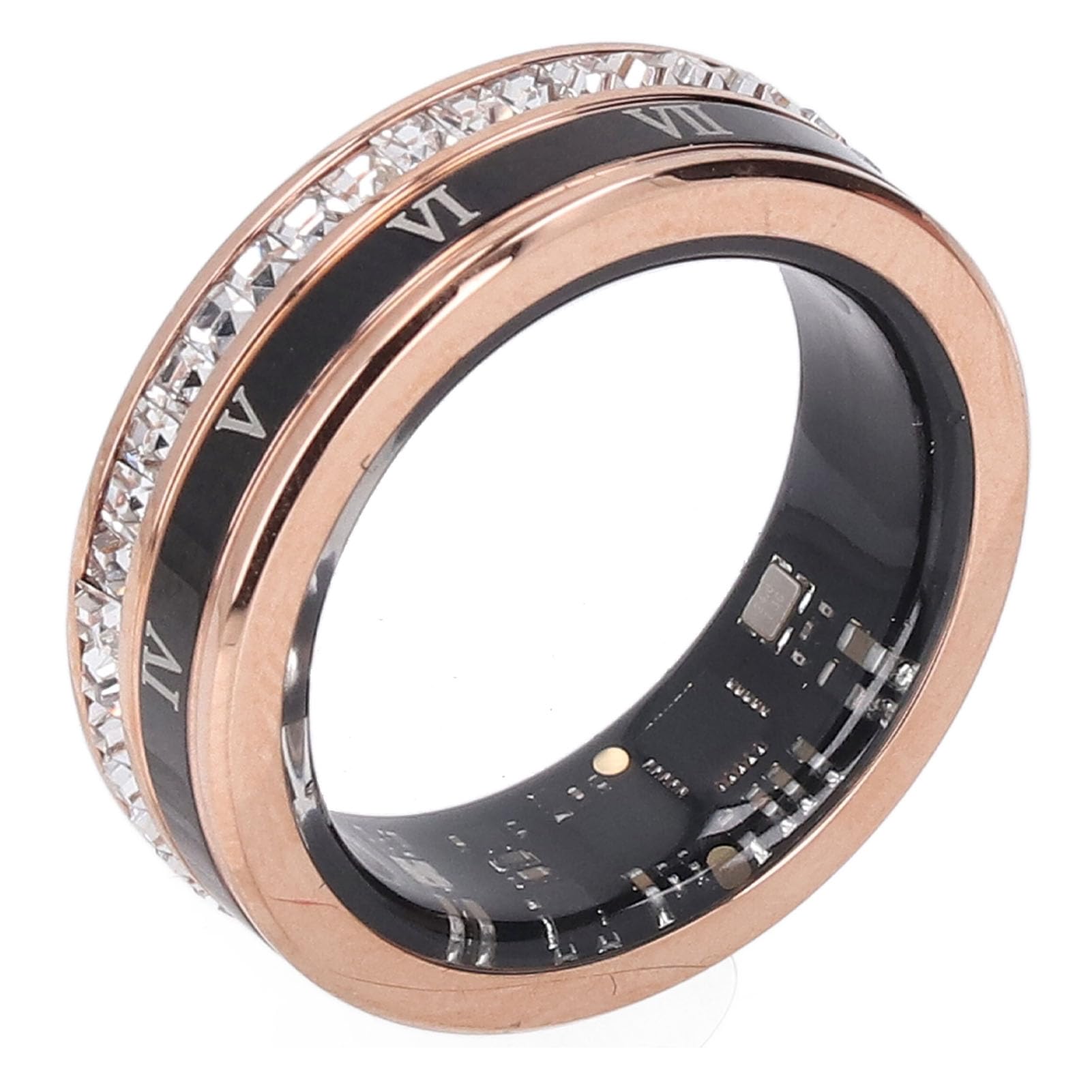 Anillo Inteligente de Fitness, Monitoreo de Movimiento, Contador de Pasos, Bluetooth 5.1, Seguimiento de Salud Portátil, Resistente al Agua IP68, Carga Inalámbrica