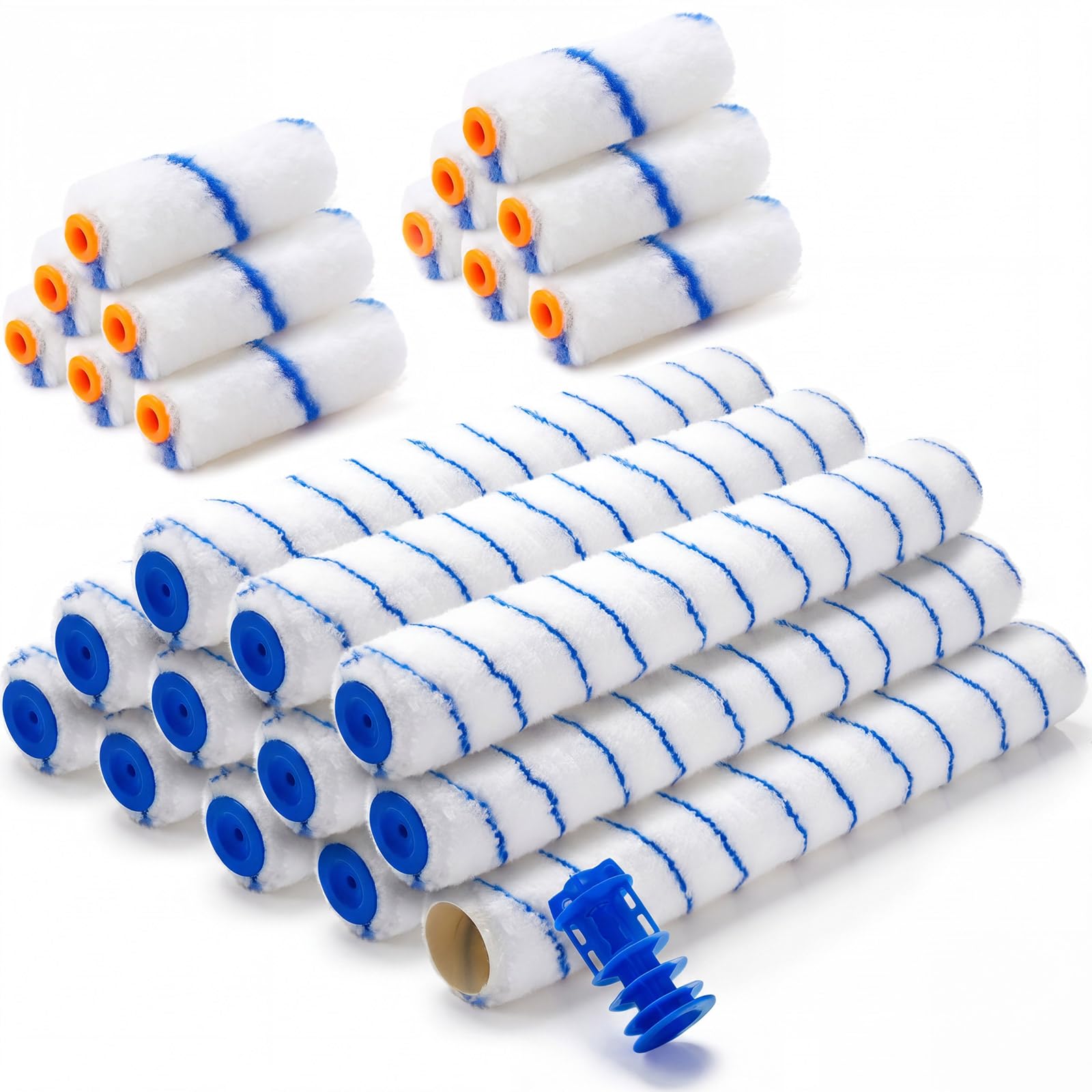 Rodillos de pintura de 18 y 4 pulgadas Jinei con fundas de microfibra de siesta de 3/8