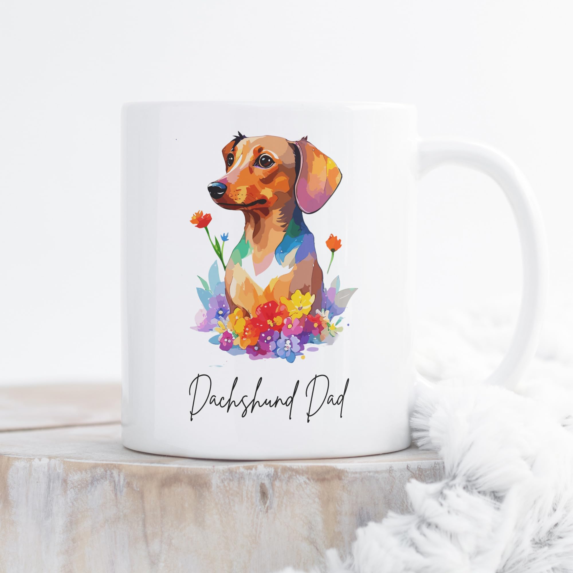 Tazza In Vetro 473 Ml Con Cannuccia E Coperchio - Design Bassotto 'Facilmente Distratto Da Wieners', Regalo Amanti Cani
