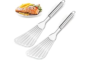 Upgrade 2-in-1 Stainless Steel Spatula Set for Grilling, Turning, and More