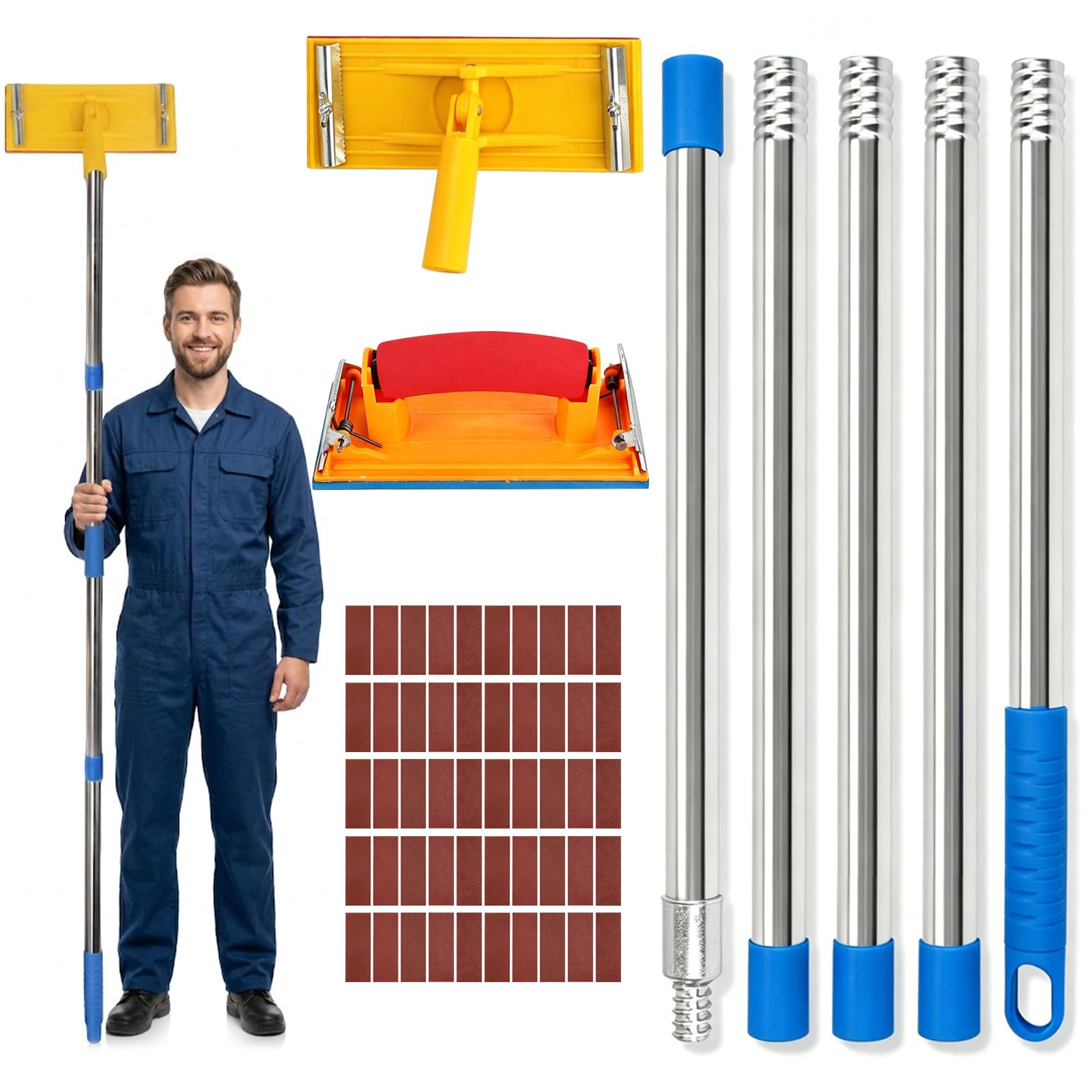 Qivine Heavy Duty Swivel Pole Sander, Wall Sanders with Extension Pole โ image 1