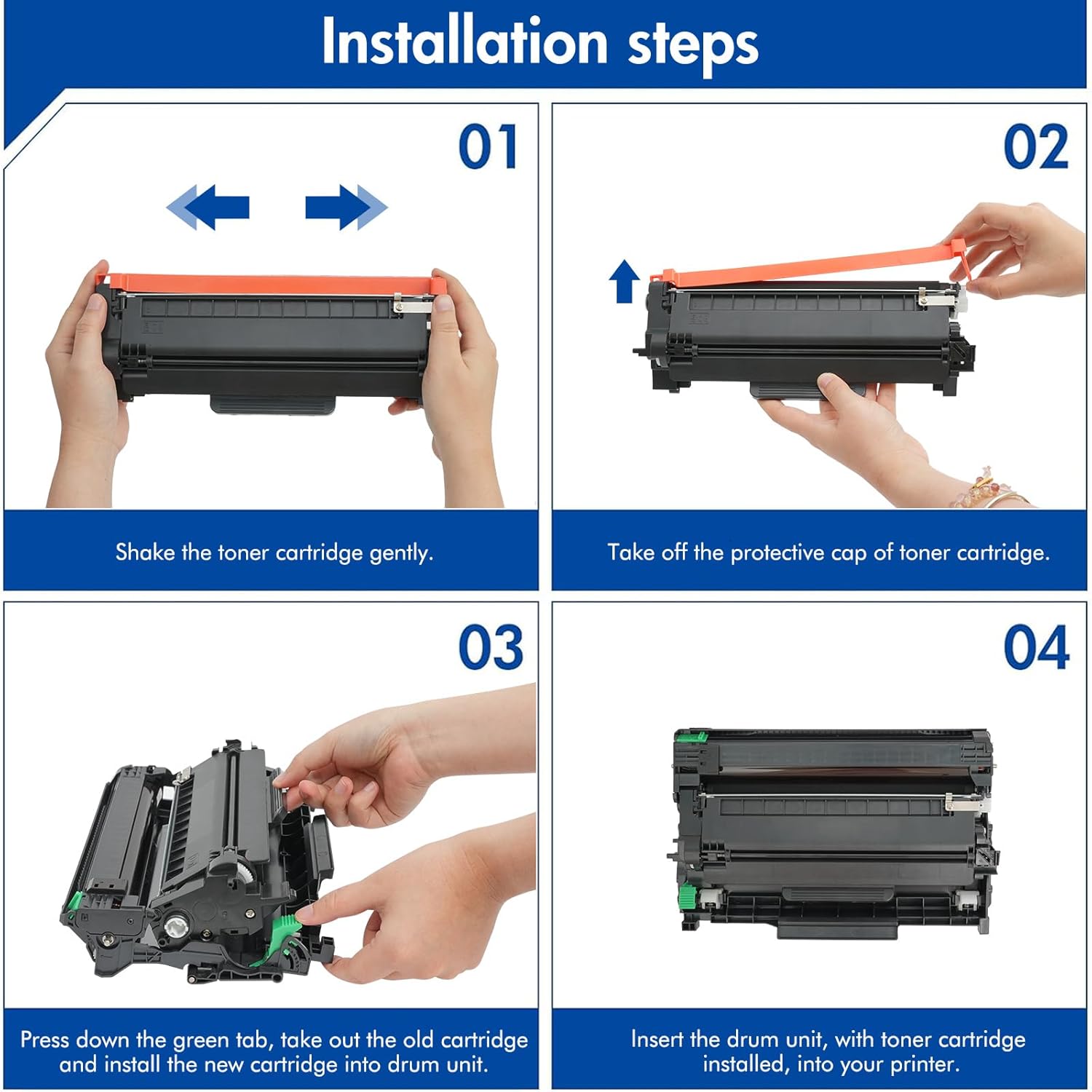 TN760 TN-760 TN730 Toner Cartridge 2 Pack High Yield Black Compatible for Brother TN 760 Toner for HL-L2395DW HL-L2370DW HL-L2390DW HL-L2350DW HL-L2370DW MFC-L2750DW MFC-L2710DW DCP-L2550DW Printer