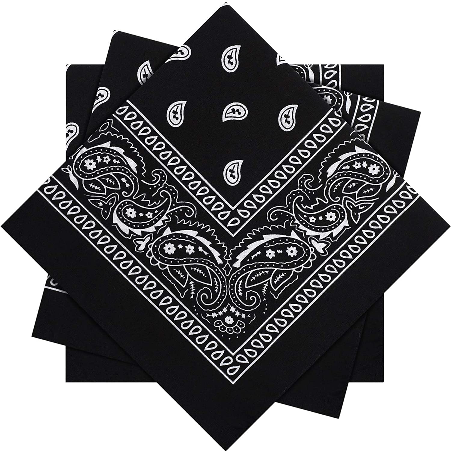 3 Pieces Paisley Bandana Unisex Bandana Scarf Men & Women Head Scarf Neck Scarves Head Wrap Bandana-image-21