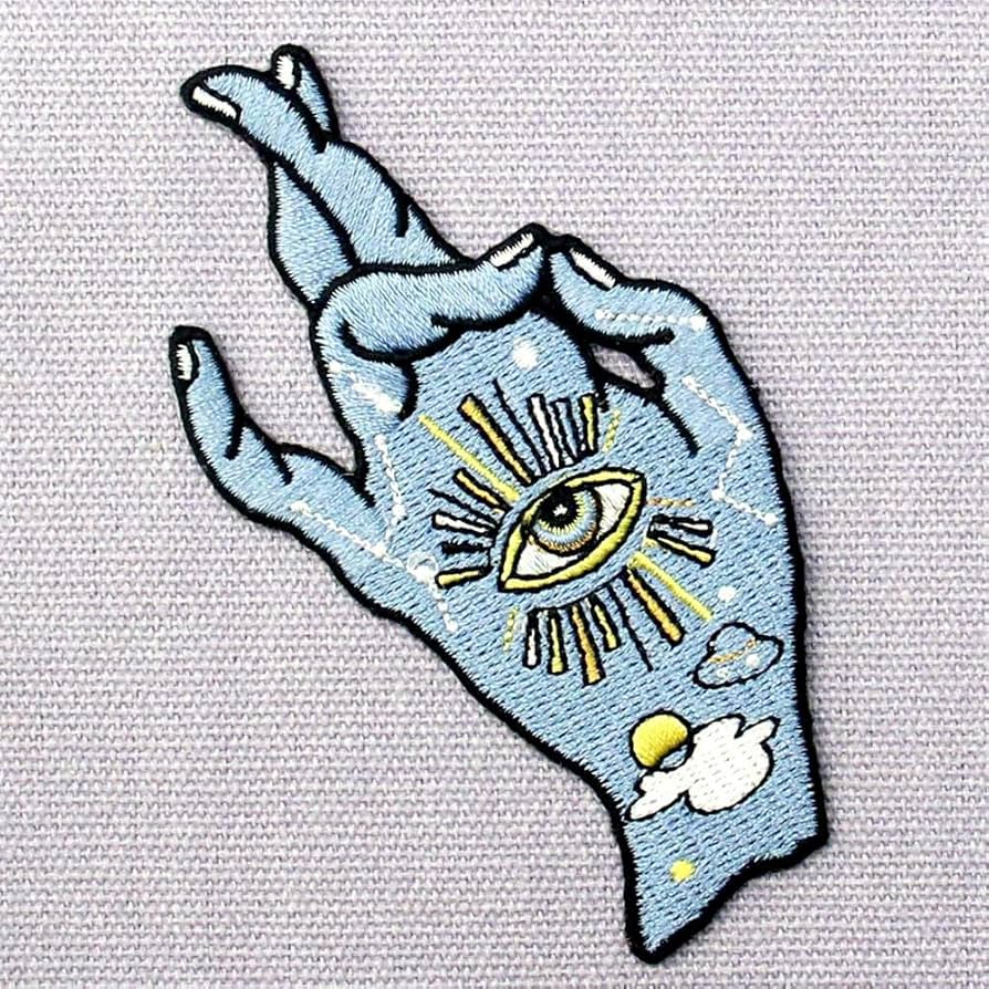 Toppa Ricamata Occhio Azteco - 8.8x8.8cm, Applicazione A Ferro O Cucitura, Per Jeans E Borse - Foto 8