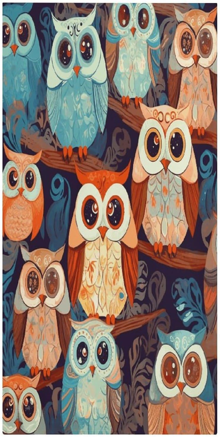 Anime Owl Oversized Microfiber Beach Towel