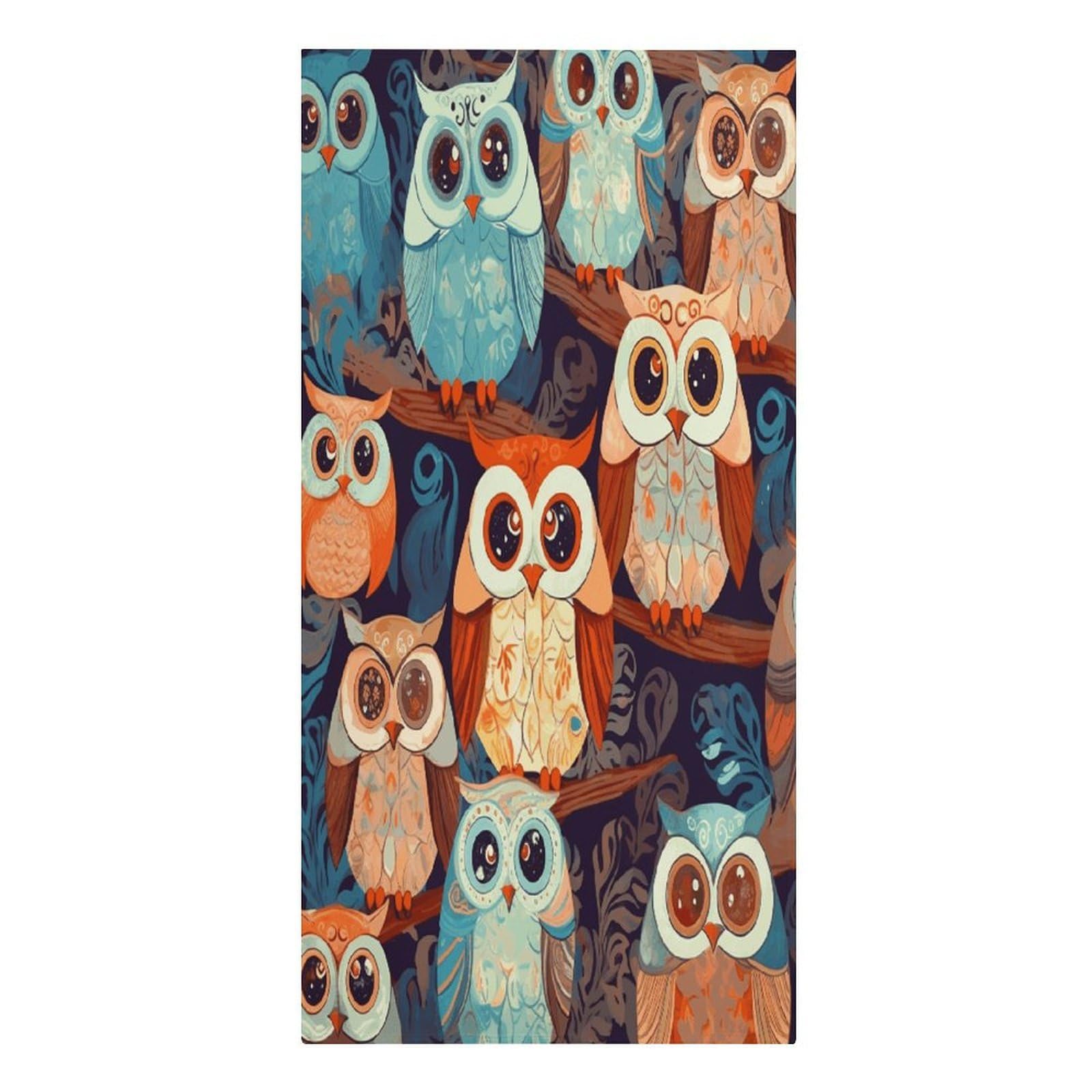 VstaDank Anime Owl Beach Towel Microfiber Oversized Beach Blanket Super Absorbent Soft Pool Bath Towel Sand Free Quick Dry Travel Towels Gifts for Yoga Sports Adults 30" X 61"