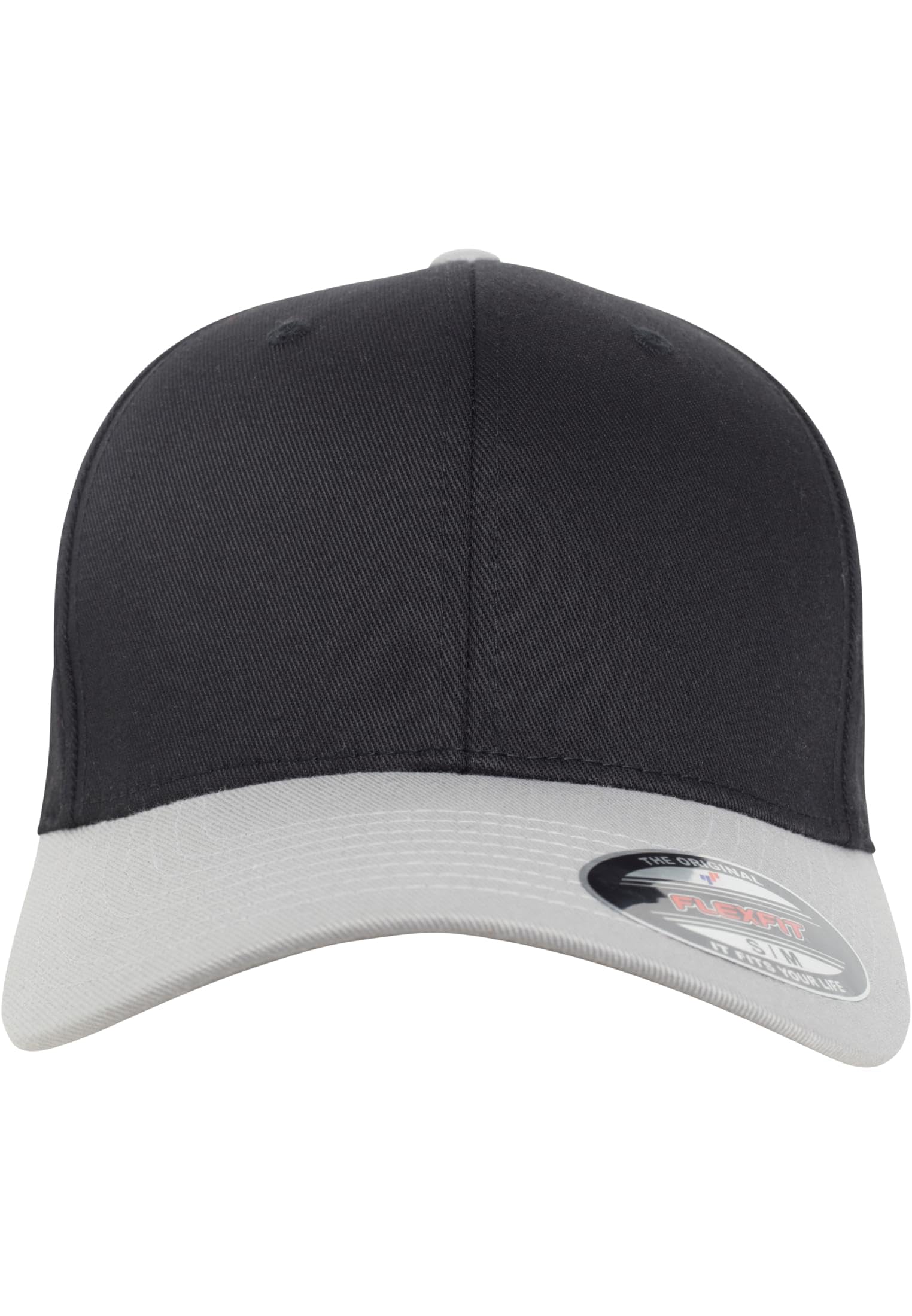 Flexfit Wooly Combed 2-Tone Cap, Blk/Silver, S/M
