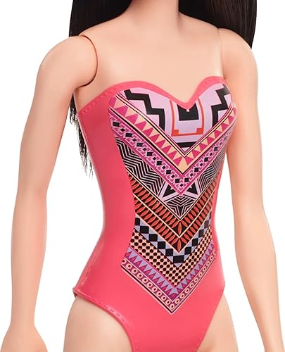 Miniatura 4 de Barbie Muñeca, morena, traje de baño, para niños de 3 a 7 años