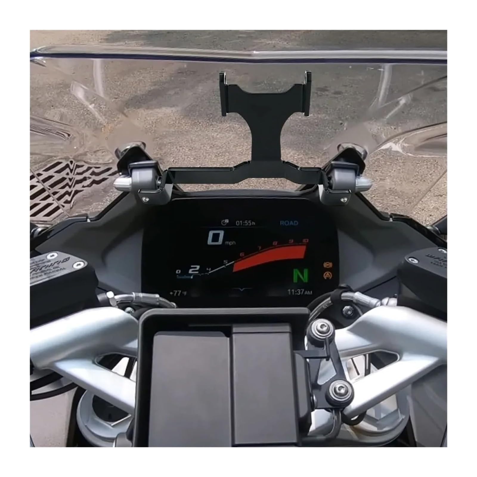 Soporte de navegación para teléfono móvil para BMW para R1250RS 2019 2020 2021 2022 2023 2024 Soporte Montaje GPS Motocicleta Kit Reubicación Navegador Teléfono