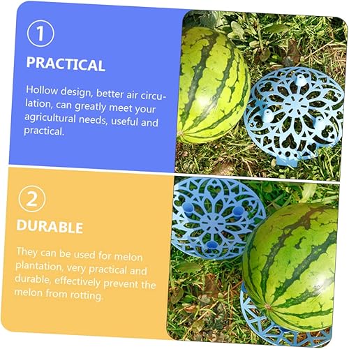 Miniatura 4 de Yardwe Moisés 3pcs Sandía Bandeja Plástico Melones Marco Jardín Sandía Soporte