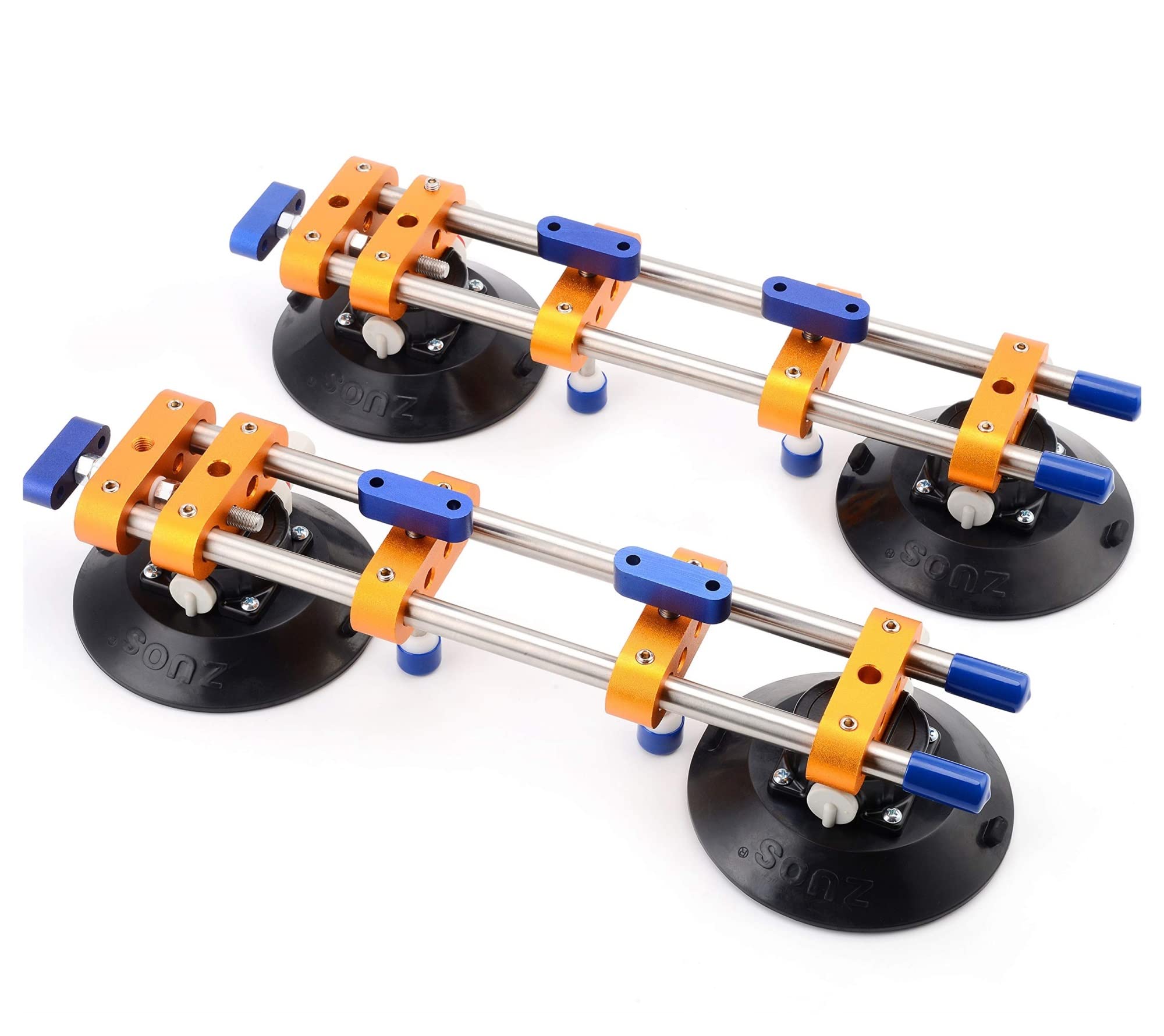 Otenc 2Pcs Glass Suction Cups, Seamless Seam Setter 6 Inch Suction Cups For Joining And Leveling Countertop Installation For Granite Stone Marble Slab(2Pcs)