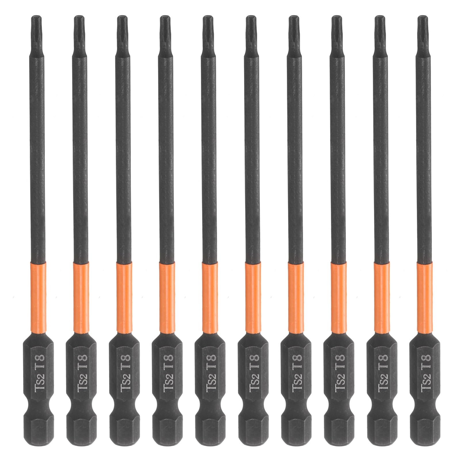 Puntas de destornillador Torx T8 en acero S2 fosfatado de alta dureza y vástago magnético