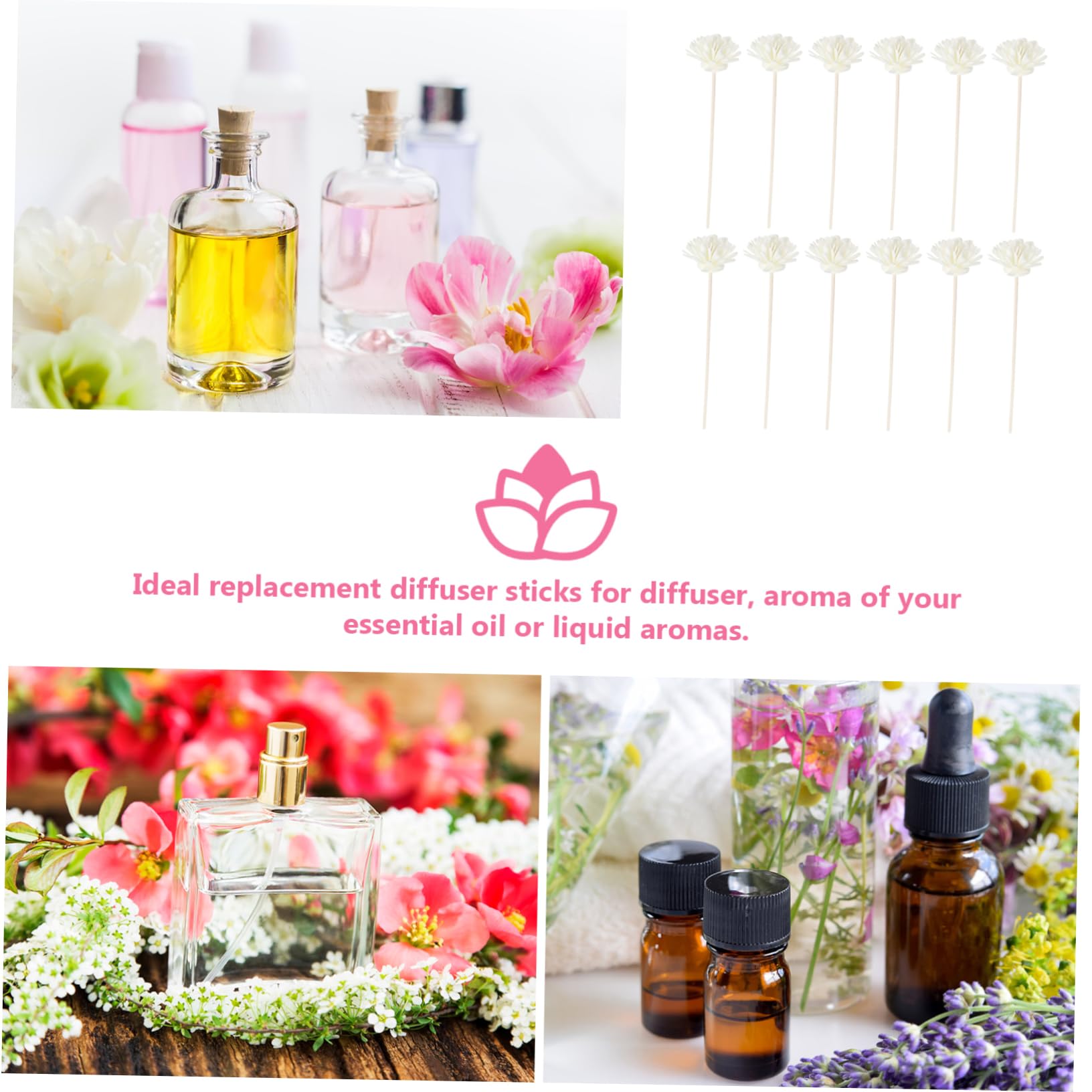 VALICLUD Duftstäbchen Mit Blumen - 12 Stück Nachfüllung Für Diffuser