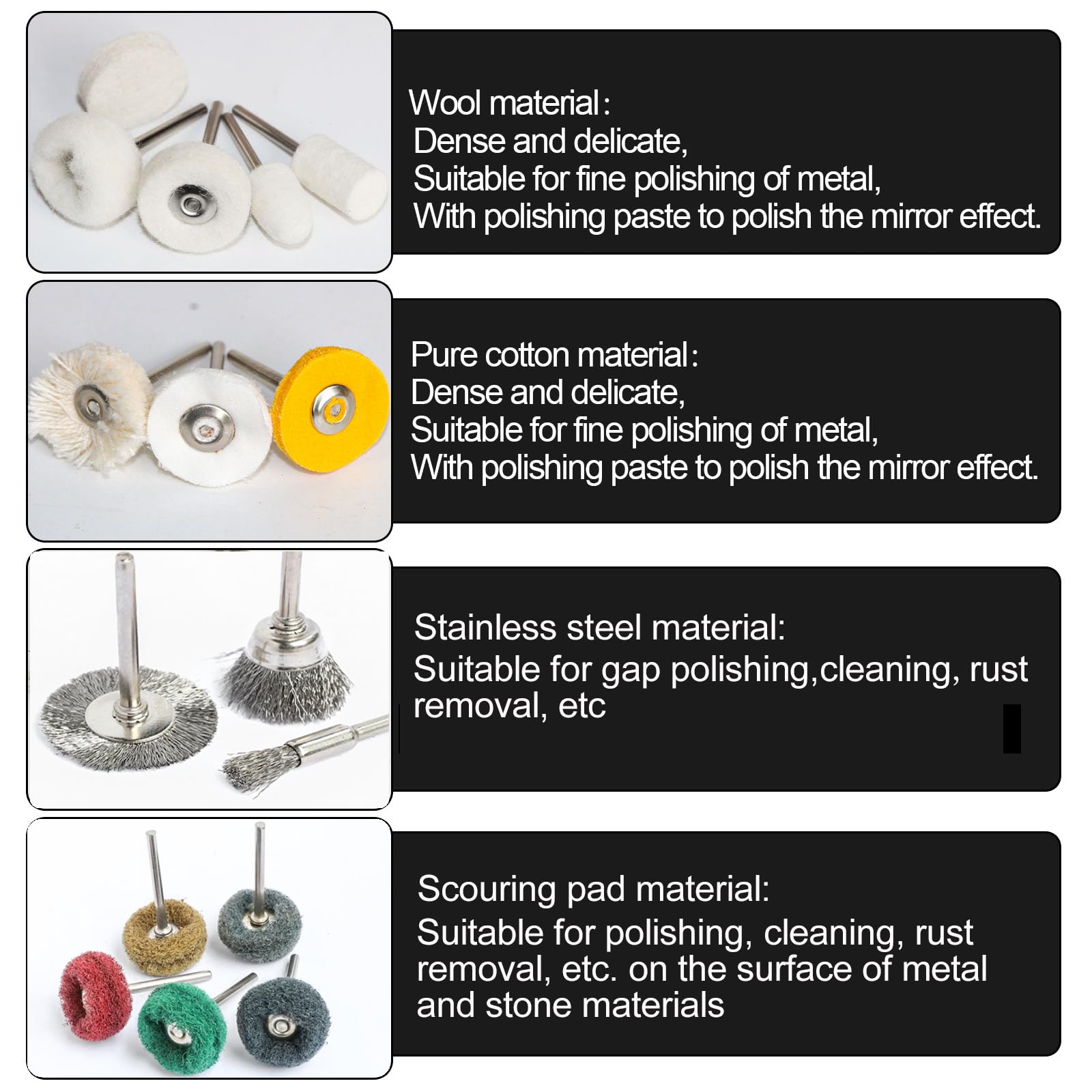 Dremel Polishing Wheels - 150 Piece Kit -2