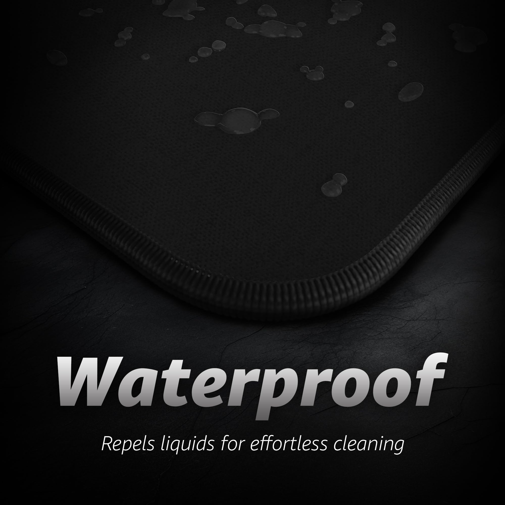 Hystar Alfombrilla de Mouse extendida para Juegos | XXL 36 x 16 Pulgadas | 5 mm de Grosor, Superficie Impermeable, Tela de poliéster Suave y Base de Goma Natural | Negro clásico