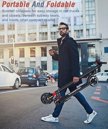 Miniatura 5 de Electric Scooter,TODO Foldable Electric Scooter for Adults, Max 15MPH,8.5" 6.5" Solid Tires,Range 8-16Miles 250W350W Powerful E-Scooter with Dual