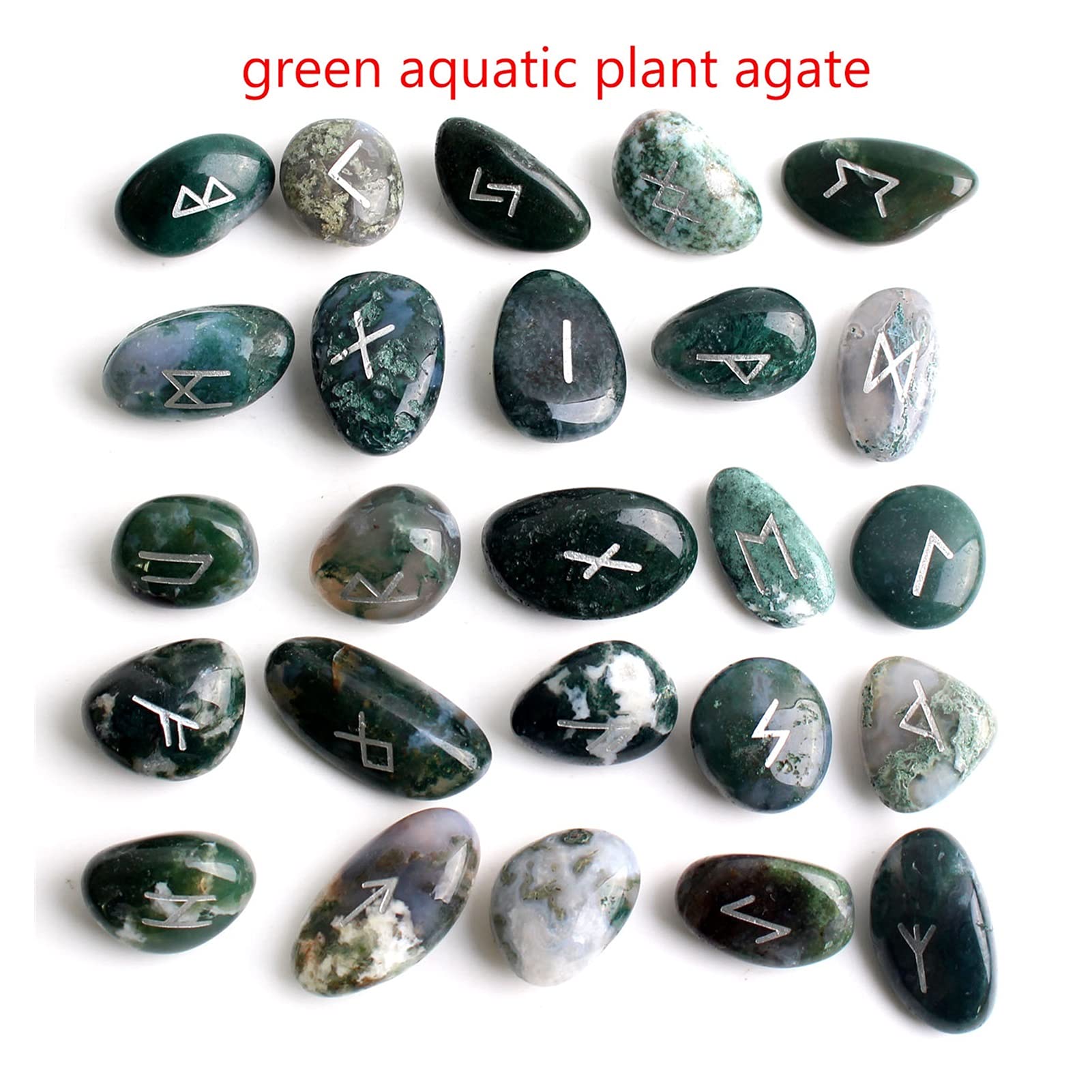天然石【Crystal Channeling】 霊視✝占術 Amazon.co.jp: 25 個天然水生瑪瑙クリスタルルーン不規則な